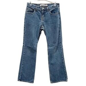 Y2K Express Low Rise Flare Jeans 3/4‎ Short Medium Wash 28x28